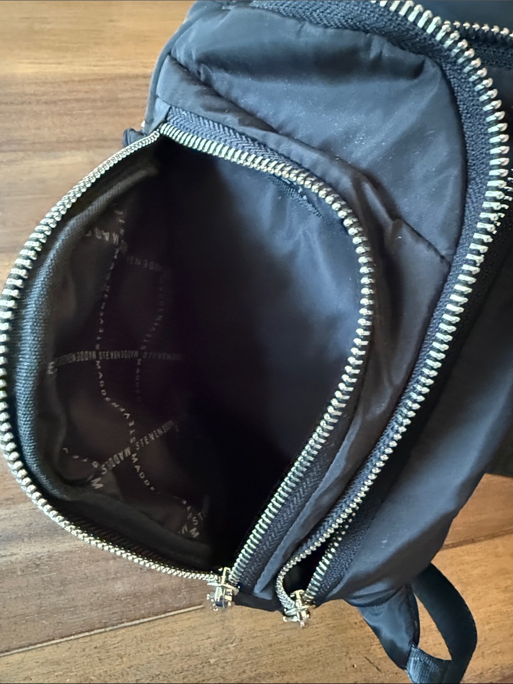 Steve Madden Black Quilted Sling Crossbody Bag - NWOT - Picture 13 of 14